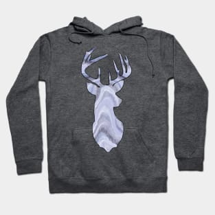 Geode gemstone deer - stag bust Hoodie